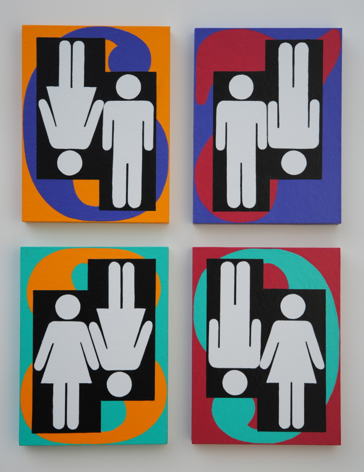 "Four Couples" (after Johns) ©2014 Tom Newby